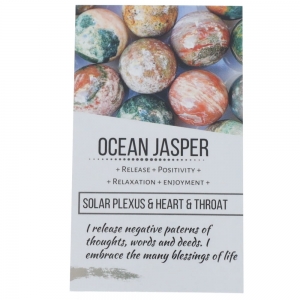 CRYSTAL INFO CARD - Ocean Jasper