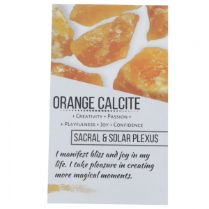 CRYSTAL INFO CARD - Orange Calcite