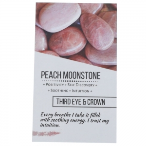 CRYSTAL INFO CARD - Peach Moonstone
