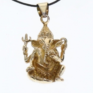 40% OFF - PENDANT - Brass Ganesha 2cm x 3cm Gold