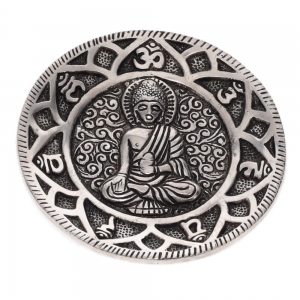 ALUMINIUM INCENSE BURNER - Buddha with 7 Chakra