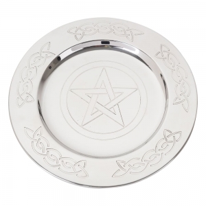 40% OFF - OFFERING PLATE - Pentacle Silver 25cm