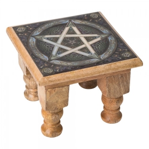 ALTAR TABLE - Pentagram Print 11cm x 15cm x 15cm
