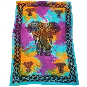 TAPESTRY - Elephant Tie Dye 177cmX269cm