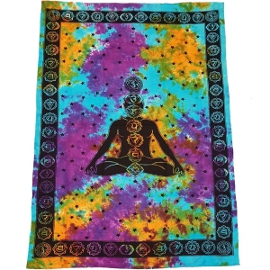 TAPESTRY - Yoga Chakra Tie Dye 177cmX269cm