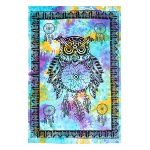 TAPESTRY - Owl Dream Catcher Tie Dye 150cm x 228cm