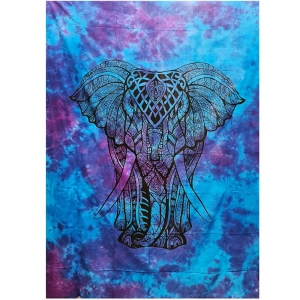 TAPESTRY - Elephant Blue Tie Dye 152cm x 228cm