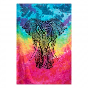 TAPESTRY - Elephant Tie Dye 139cm x 215cm